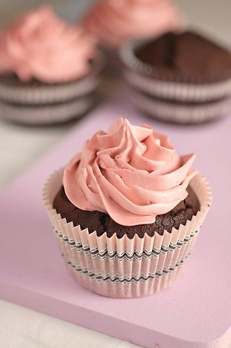 Chocolate Cupcake With French Butter Cream Frosting